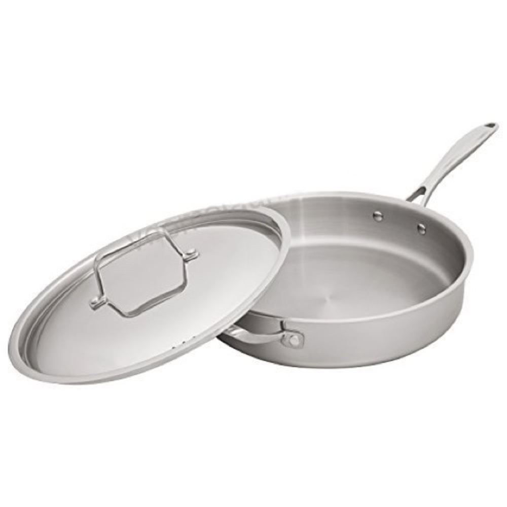 Stone&Beam Tri-Ply Stainless 5qt Saute Pan & Lid - Picture 3 of 16